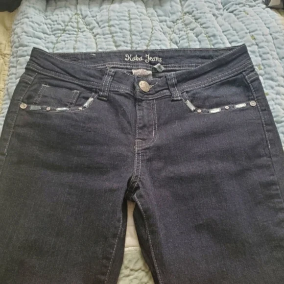 NWOT Black Skinny Jeans With Bling - Picture 3 of 4